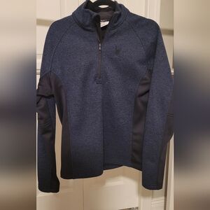 Navy and Black SPYDER Quarter-Zip Pullover